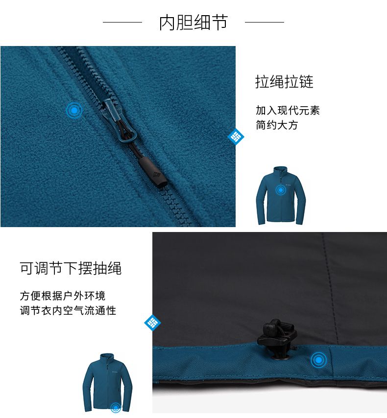 聚酯纖維防水沖鋒衣戶外工作服定做內(nèi)膽細節(jié)